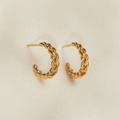 Agape Pollenca Voll II Gold Plated Earrings Tortis II 800x