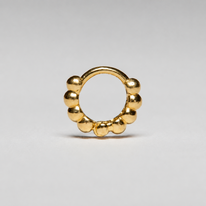14K Gold Mini Bubble piercing