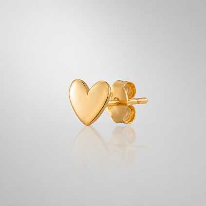 Gold Heart náušnice 1ks