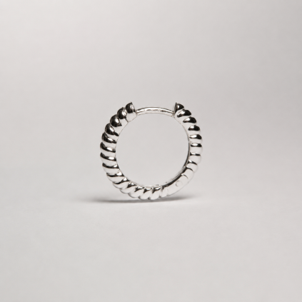 Twisted Hoop Silver náušnice 1ks