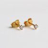 Gold Tiny Stud náušnice