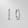 Twisted Hoop Silver náušnice