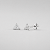 Silver Trio Stud náušnice