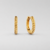 Twisted Hoop Gold náušnice