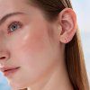 14K Gold Mini Eternity Hoop náušnice