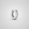 Silver Mini Pave Huggie piercing