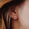 Silver Trio Stud náušnice 1ks