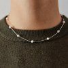 Silver Satin Pearls náhrdelník