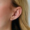 14K Gold Ball Stud náušnice