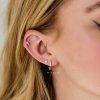 14K Gold Solitaire Stud náušnice