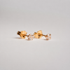 14K Gold Solitaire Stud náušnice
