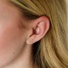 14K Gold Triangl Stud náušnice