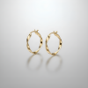 Gold Curly Hoop náušnice