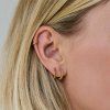 14K Gold Clicker Hoop piercing