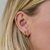 14K Gold Clicker Hoop piercing