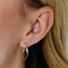 14K Gold Curly Hoop náušnice