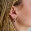 14K Gold Curly Hoop náušnice