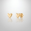 14K Gold Heart náušnice