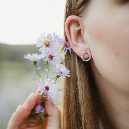 náušnice stříbrná