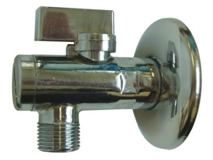 Ventil kulový rohový 1/2"x1/2" s filtrem a růžicí