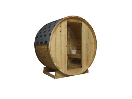 Venkovní sudová sauna TROMSÖ M pro 2 osoby 189x 120 x 191,5 cm ( F50120 )