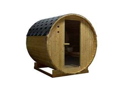 Venkovní sudová sauna TROMSÖ XL pro 6 osob 189x 220 x 191,5 cm ( F50220 )