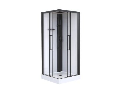 AKCE - Sprchový box PEARL black 90x90x218
