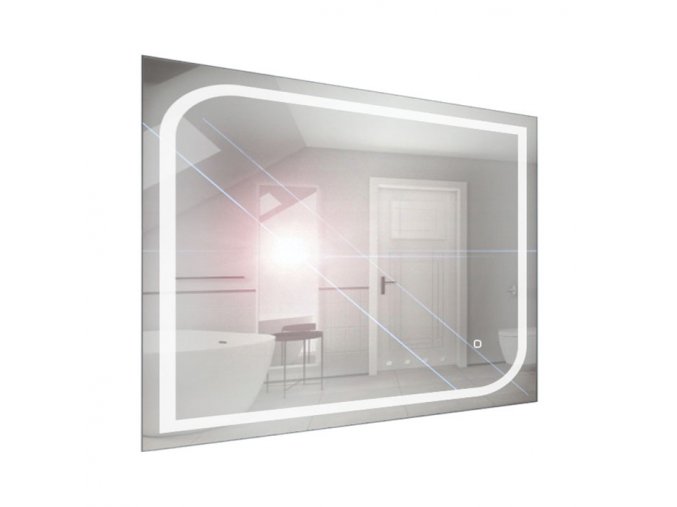 Zrcadlo závěsné s pískovaným motivem a LED osvětlením Nika LED 6/100 | A-Interiéry