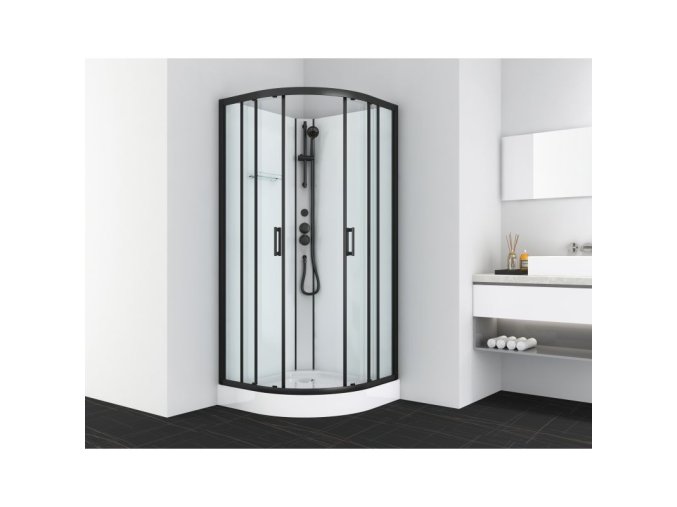 Sprchový box DALLAS black 90x90x210 (CL11B)