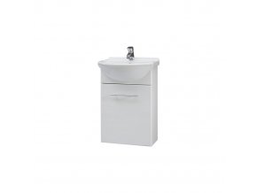 Koupelnová skříňka závěsná s keramickým umyvadlem Remus 45 ZV P/L | A-Interiéry