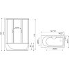 Sprchový a masážní box s vanou MOCCA 140x85 nebo 150x90