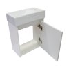 Koupelnová skříňka závěsná s keramickým umyvadlem Faro 40 White P/L | A-Interiéry