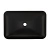 Deskové keramické umyvadlo Tachov Nero NU6S Černá (59,7x39,6x11,1 cm) | A-Interiéry