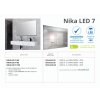 Zrcadlo závěsné s pískovaným motivem a LED osvětlením Nika LED 7/100 | A-Interiéry