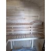 Venkovní sudová sauna na dřevo nebo elektřinu LUXO 240x220 pro 4-6 osob