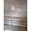 Venkovní zaoblená sauna na dřevo nebo elektřinu LUXO 240x220 pro 4-6 osob