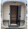 Venkovní zaoblená sauna na dřevo nebo elektřinu LUXO 240x220 pro 4-6 osob