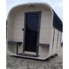 Venkovní zaoblená sauna na dřevo nebo elektřinu LUXO 240x220 pro 4-6 osob