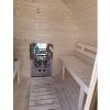 Venkovní sudová sauna na dřevo nebo elektřinu CORE 240 x220 pro 4-6 osob