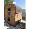 Venkovní zaoblená sauna na dřevo nebo elektřinu LILLY 180x220 pro 4 osoby