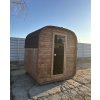 Venkovní zaoblená sauna na dřevo nebo elektřinu LILLY 180x220 pro 4 osoby