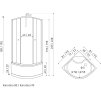 Sprchový box  KAROLINA white 90x90