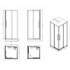 AKCE - Sprchový box PEARL black 90x90x218