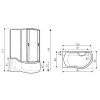 Sprchový a masážní box s vanou FANTASIE pravá 150x85x217