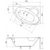 Akrylátová vana ADA levá 140x90 nebo 160x100