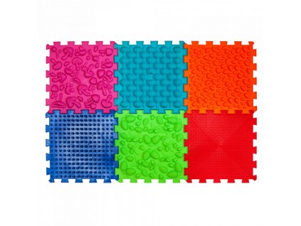 Masážní ortopedické podložky "Puzzle Mix" 6 modulů