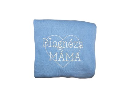 Mikina modrá s bílým logem Diagnóza MÁMA