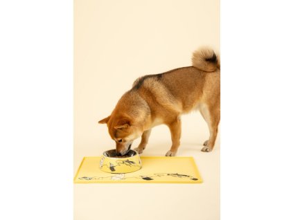 podlozka pod misky pro psy moomin pets 48x30cm zluta (1)