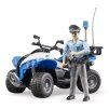 BWORLD modrá čtyřkolka policie s figurkou