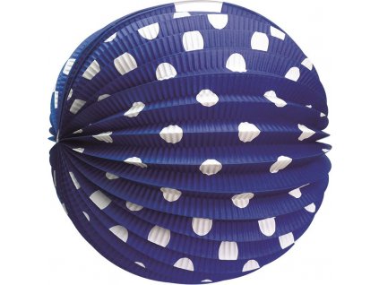 lampion kulaty papirovy modry 25 cm 8590687208421